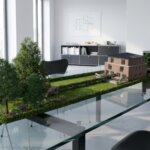 Neubauprojekt Wohldorf-Ohlstedt – So kann die Doppelhaushälfte aussehen Architekturmodell der geplanten Doppelhaushälfte mit Garten in Hamburg-Wohldorf-Ohlstedt